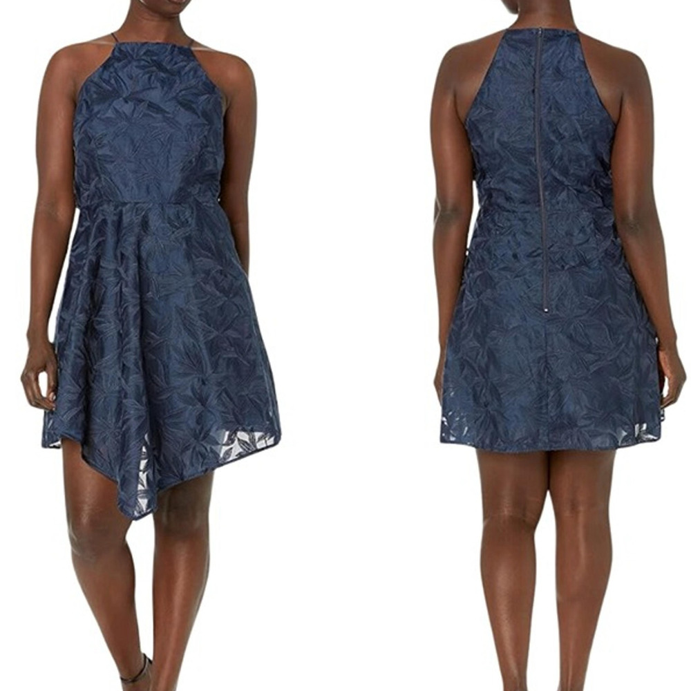Keepsake The Label Plain Sight Mini Dress XL Navy Embroidered Cocktail Party New